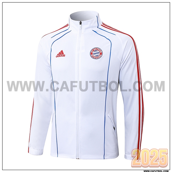 Chaquetas Futbol Bayern Munich Blanco/Rojo/Azul 2025 2026