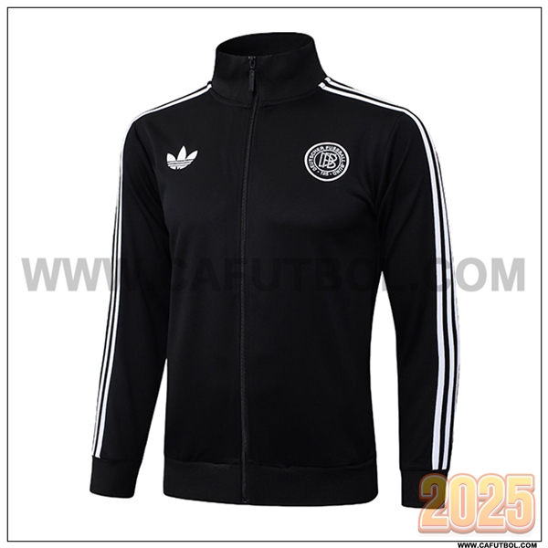 Chaquetas Futbol Alemania Negro/Blanco 2025 2026