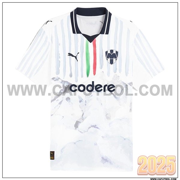 Segunda Camiseta Futbol Monterrey Club World Cup Blanco 2025 2026
