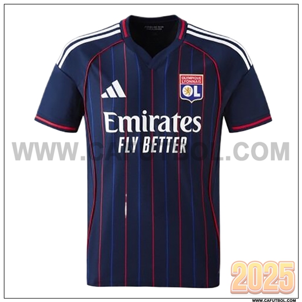 Nuevo Camiseta de Lyon OL Segunda Azul marino 2025 2026