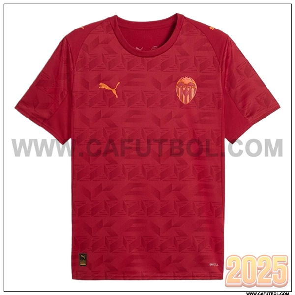 Nuevo Camiseta de Valencia CF Tercero Rojo 2025 2026