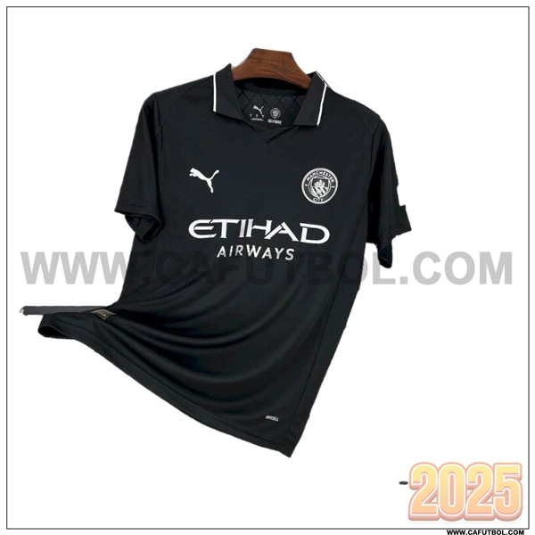 Segunda Camiseta Futbol Manchester City Negro 2025 2026