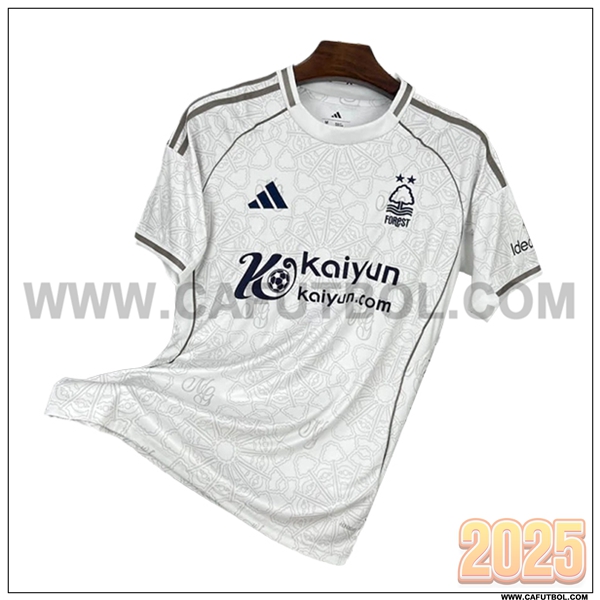 Segunda Camiseta Futbol Nottingham Forest Blanco 2025 2026