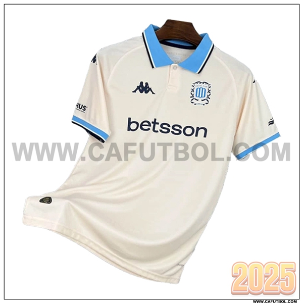 Segunda Camiseta Futbol Racing Club de Avellaneda Blanco 2025 2026