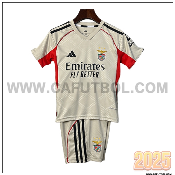 Nuevo Camiseta de Benfica Segunda Mujer Blanco/Rojo 2025 2026