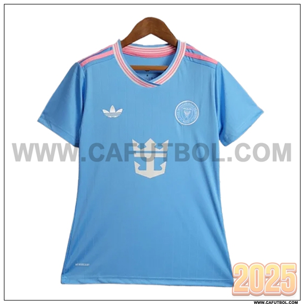 Nuevo Camiseta de Inter Miami CF Tercero Ninos Azul Claro 2025 2026