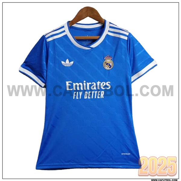 Tercero Camiseta Futbol Real Madrid Ninos Azul 2025 2026