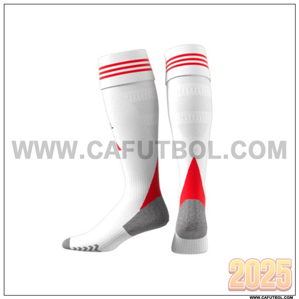 Primera Calcetines Futbol Lyon OL Blanco 2025 2026
