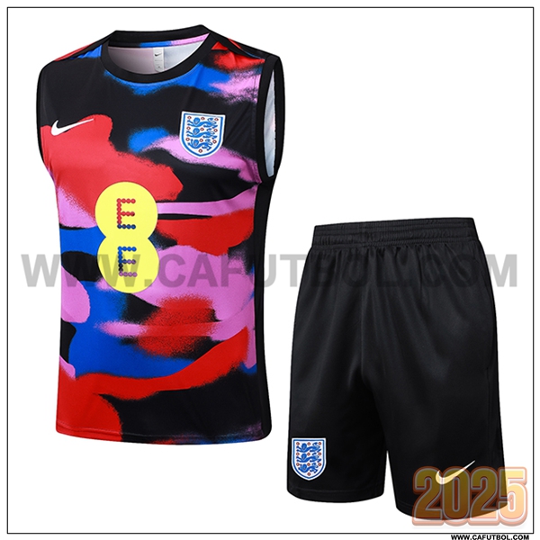 Camiseta Entrenamiento sin mangas Inglaterra Negro/Rosa/Rojo/Azul 2025 2026