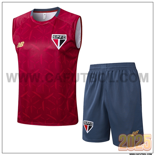 Camiseta Entrenamiento sin mangas Sao Paulo FC Rojo 2025 2026