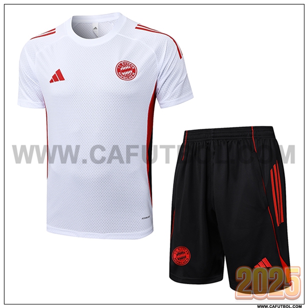 Camiseta Entrenamiento Bayern Munich Blanco/Negro/Rojo 2025 2026