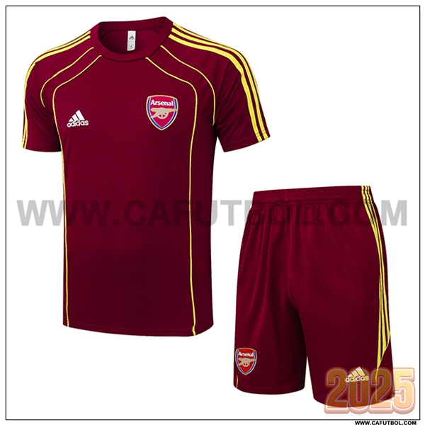 Camiseta Entrenamiento Arsenal Rojo/Amarillo 2025 2026 -02