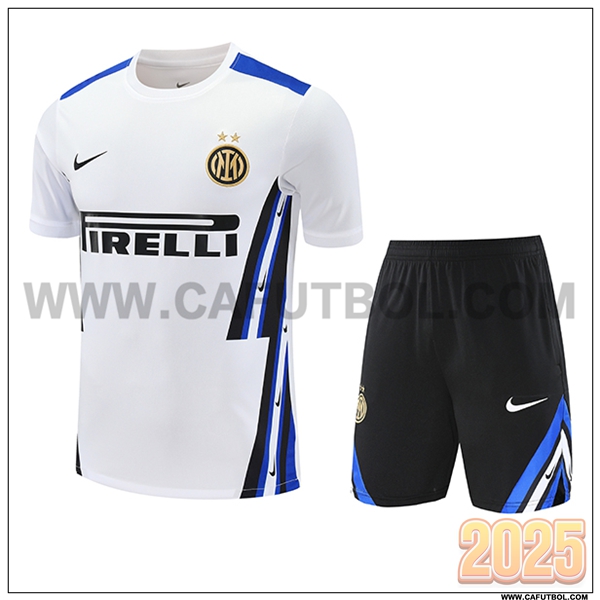 Camiseta Entrenamiento Inter Milan Blanco/Negro/Azul 2025 2026