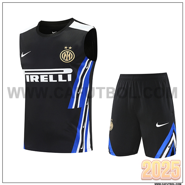 Camiseta Entrenamiento sin mangas Inter Milan Negro/Azul 2025 2026