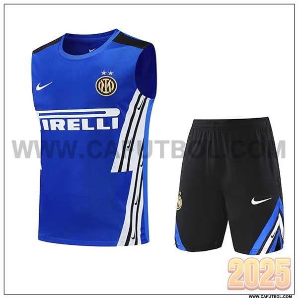Camiseta Entrenamiento sin mangas Inter Milan Azul/Blanco 2025 2026
