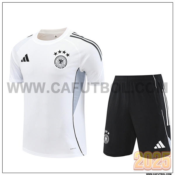 Camiseta Entrenamiento Alemania Blanco/Negro/Gris 2025 2026