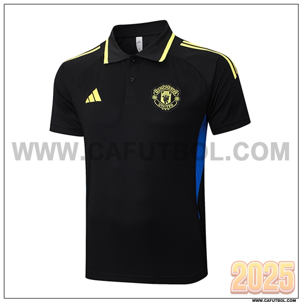 Camiseta Polo Manchester United Negro/Verde/Azul 2025 2026