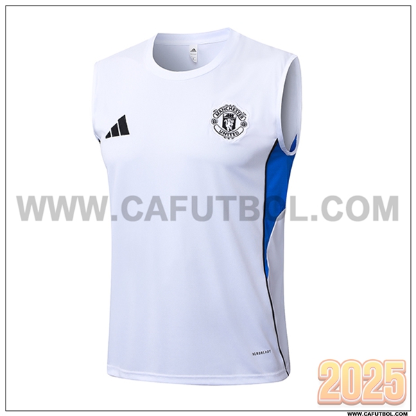 Chalecos De Futbol Manchester United Blanco/Azul 2025 2026