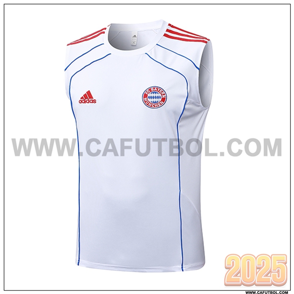 Chalecos De Futbol Bayern Munich Blanco/Rojo/Azul 2025 2026