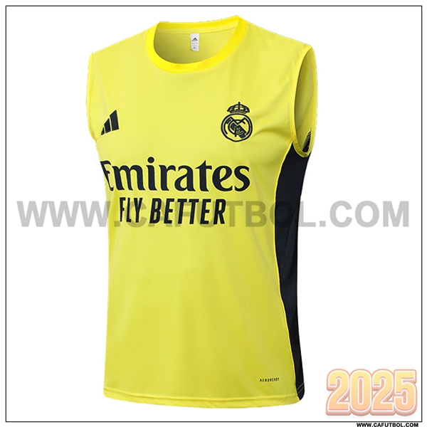 Chalecos De Futbol Real Madrid Amarillo/Negro 2025 2026