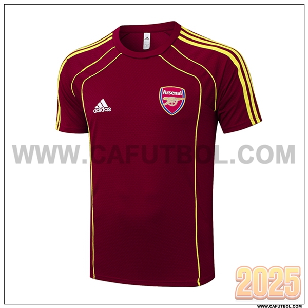 Camiseta Entrenamiento Arsenal Rojo/Amarillo 2025 2026