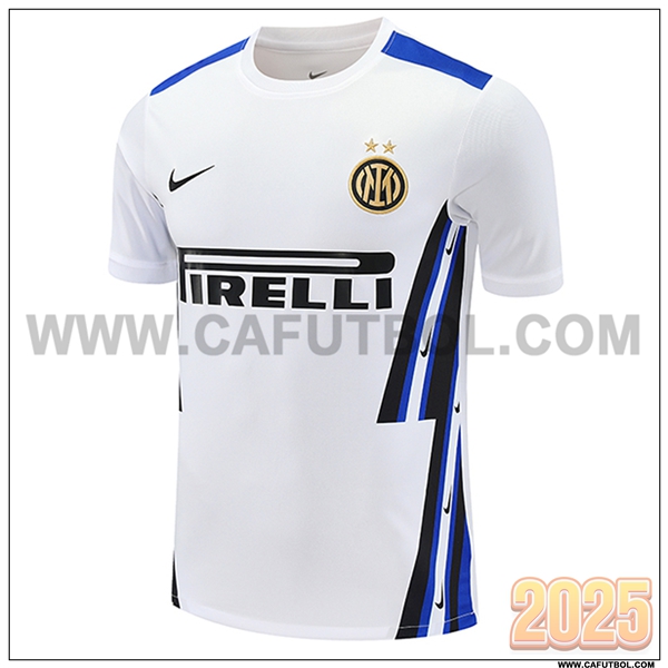 Camiseta Entrenamiento Inter Milan Blanco/Negro/Azul 2025 2026