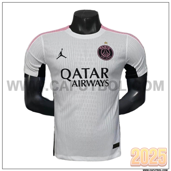 Camiseta Entrenamiento PSG Blanco/Rosa 2025 2026 -02