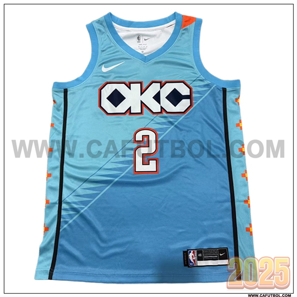 Camisetas NBA Oklahoma City Thunder (GILGEOUS-ALEXANDER #2) 2025/26 Azul