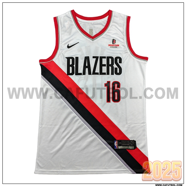 Camisetas NBA Portland Trail Blazers (YANG #16) 2025/26 Blanco/Rojo/Negro