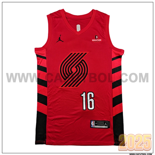 Camisetas NBA Portland Trail Blazers (YANG #16) 2025/26 Rojo/Negro