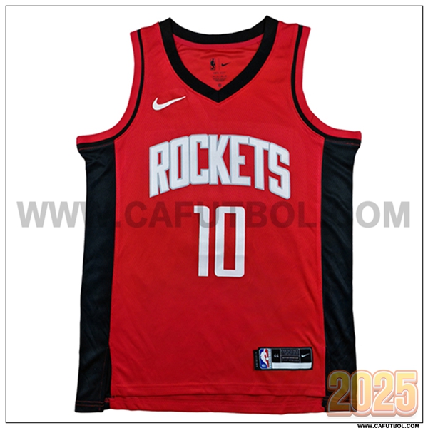 Camisetas NBA Houston Rockets (SMITH JR. #10) 2025/26 Negro/Rojo