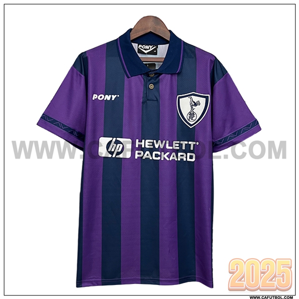 Segunda Camiseta de Tottenham Hotspurs Retro Purpura/Negro 1995/1997
