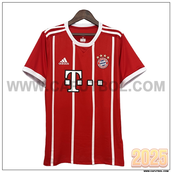 Primera Camiseta de Bayern Munich Retro Rojo/Blanco 2017/2018