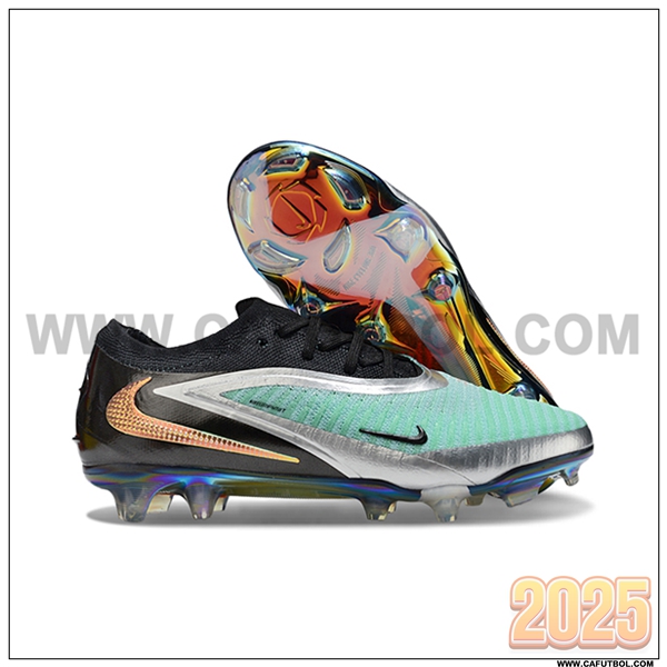 Nike Botas De Fútbol Phantom GX III Elite FG Negro/Verde/Gris/Naranja
