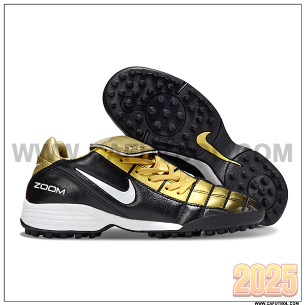 Nike Botas De Fútbol NIKE T90 TF Negro/Amarillo/Blanco