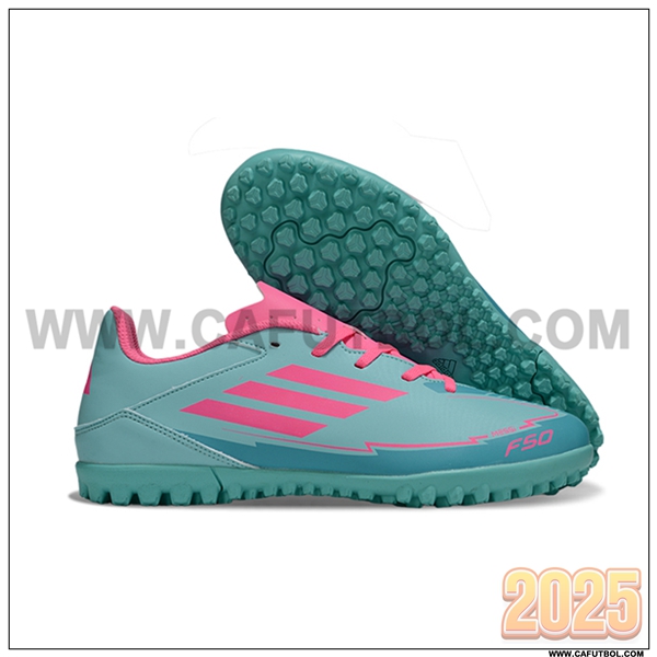 Adidas Botas De Fútbol F50 CLUB TF Verde/Rosa