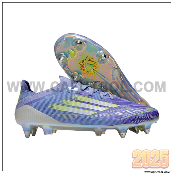 Adidas Botas De Fútbol F50 Elite SG Violeta/Verde -03