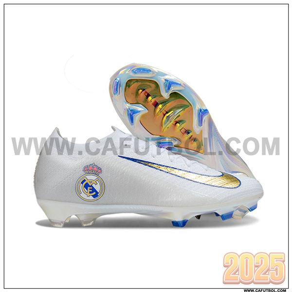 Nike Botas De Fútbol AIR Zoom Mercurial Vapor 16 Elite XXV FG Blanco/Amarillo/Azul