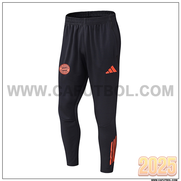 Pantalones Entrenamiento Bayern Munich Negro/Naranja 2025 2026