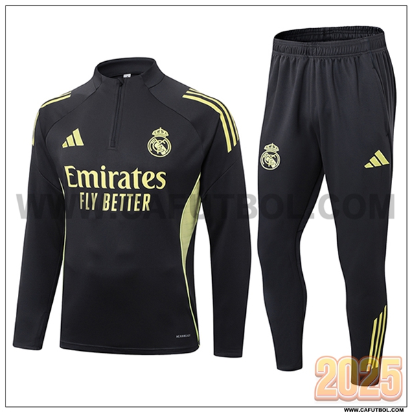Chandal de Futbol Real Madrid Gris/Amarillo 2025 2026 -02