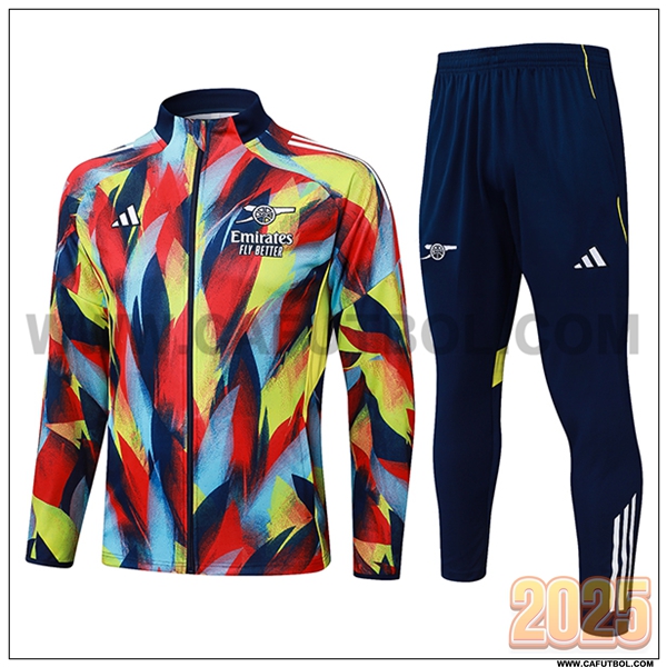 Chandal Chaquetas Futbol Arsenal Rojo/Azul/Amarillo 2025 2026