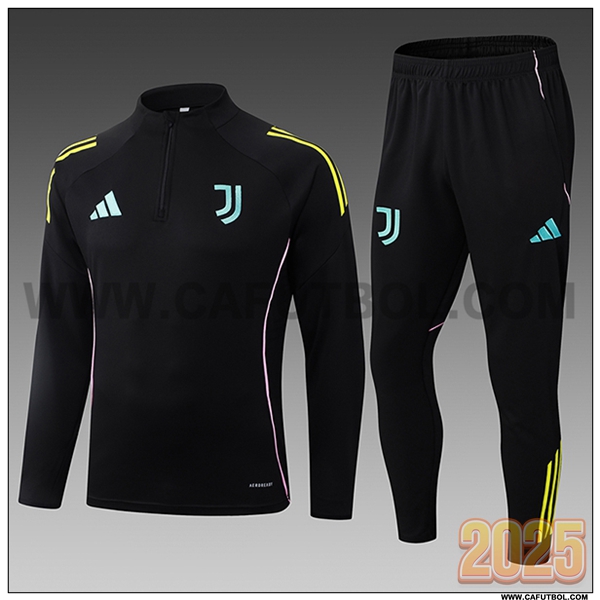 Chandal de Futbol Juventus Ninos Negro 2025 2026