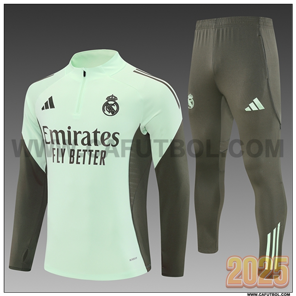 Chandal de Futbol Real Madrid Marrón/Verde 2025 2026