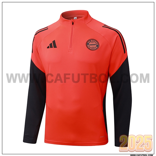 Sudadera Entrenamiento Bayern Munich Naranja/Negro 2025 2026