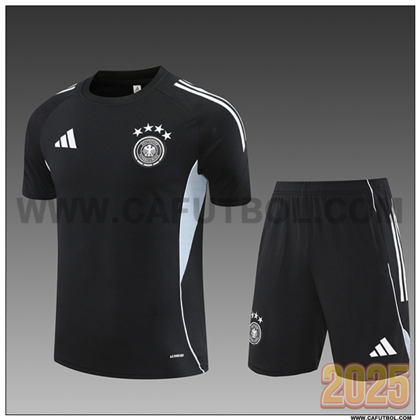 Camiseta Entrenamiento Alemania Ninos Negro/Gris 2025 2026