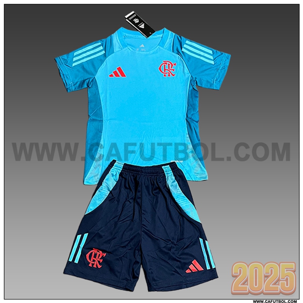 Camiseta Entrenamiento Flamengo Ninos Azul 2025 2026