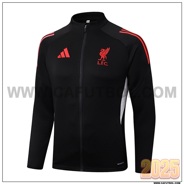 Chaquetas Futbol FC Liverpool Negro/Rojo/Blanco 2025 2026