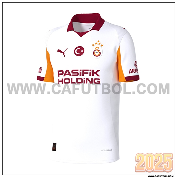 Nuevo Camiseta de Galatasaray Segunda Blanco/Rojo 2025 2026