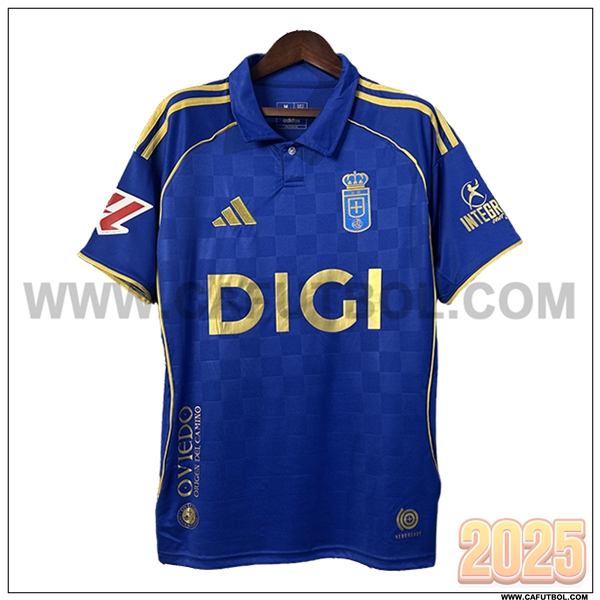 Primera Camiseta Futbol Real Oviedo Azul 2025 2026