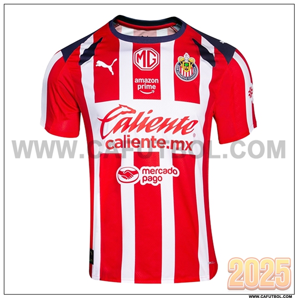Nuevo Camiseta de CD Guadalajara Primera Rojo/Blanco 2025 2026